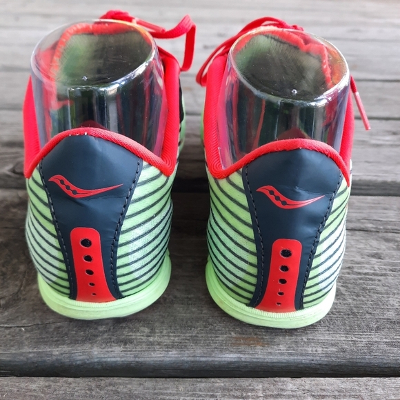 Saucony Racing Vendetta 2 Track & Field Red/Green Spike Shoes S19047-2 Size 7.5 - Picture 10 of 16